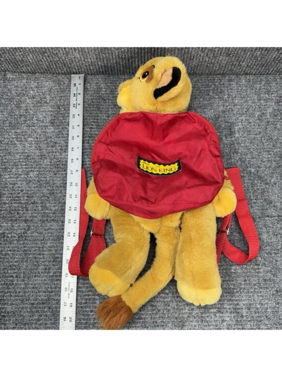 Vintage Disney Lion King Simba Character Plush Backpack 90s Comfort Hug Clean main image 4